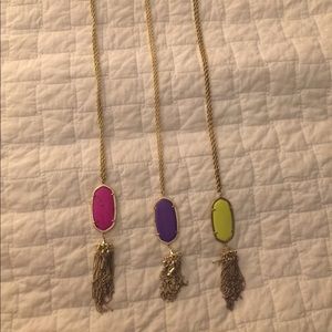 Two Kendra Scott necklaces pink and purple only.